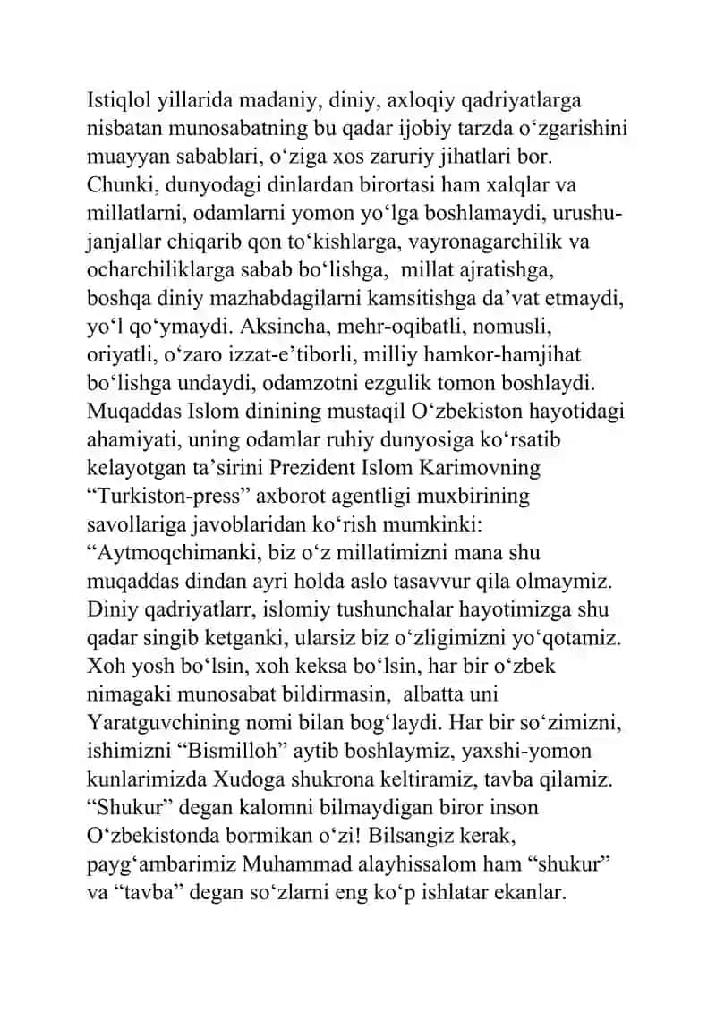 Dinshunoslik fanidan referat 4
