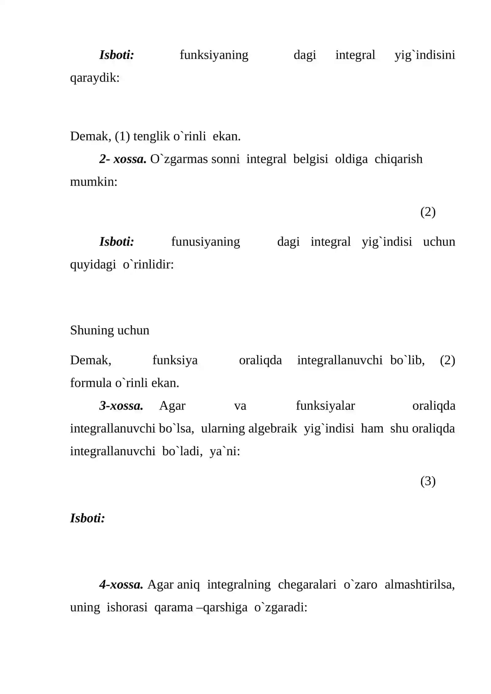 Aniq integralni hisoblash 4