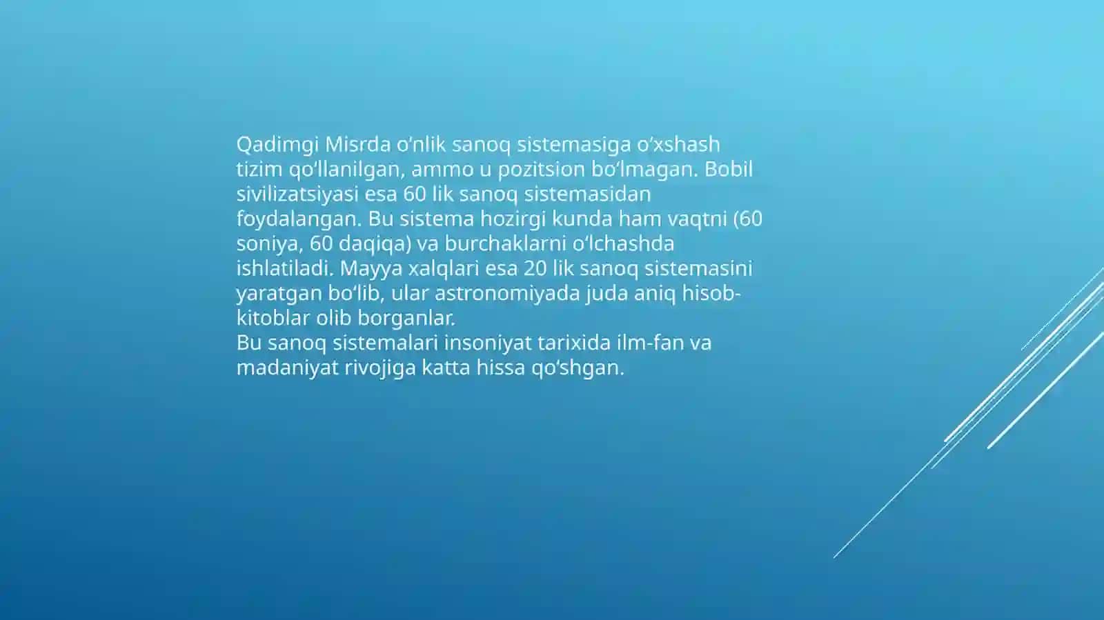 Sanoq sistemasining tarixida qo'llanishi va ularning ishlash asoslari 4