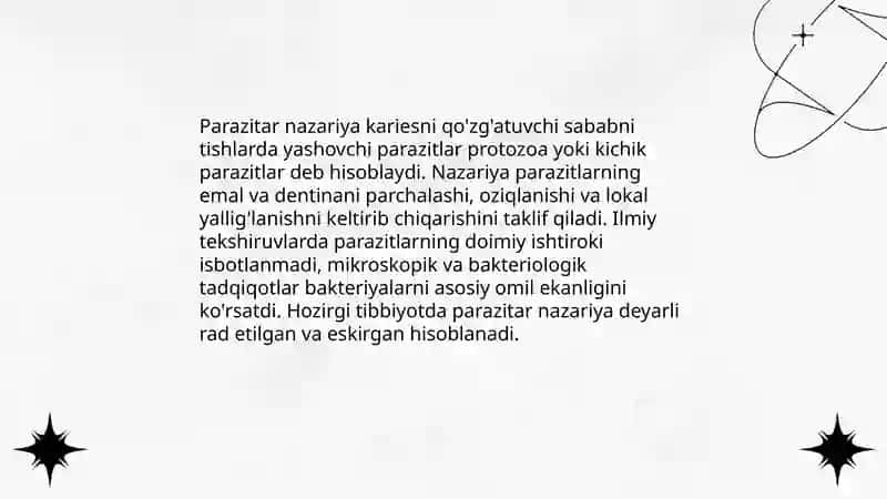Karies kelib chiqish nazariyalari 4