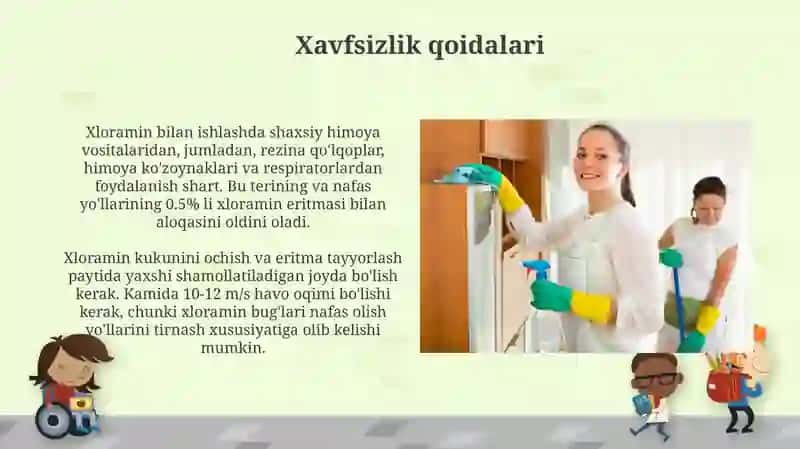 Xloramin eritmasini tayyorlash 4