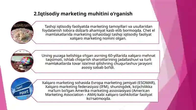 Xalqaro marketing muhitini o'rganish 4