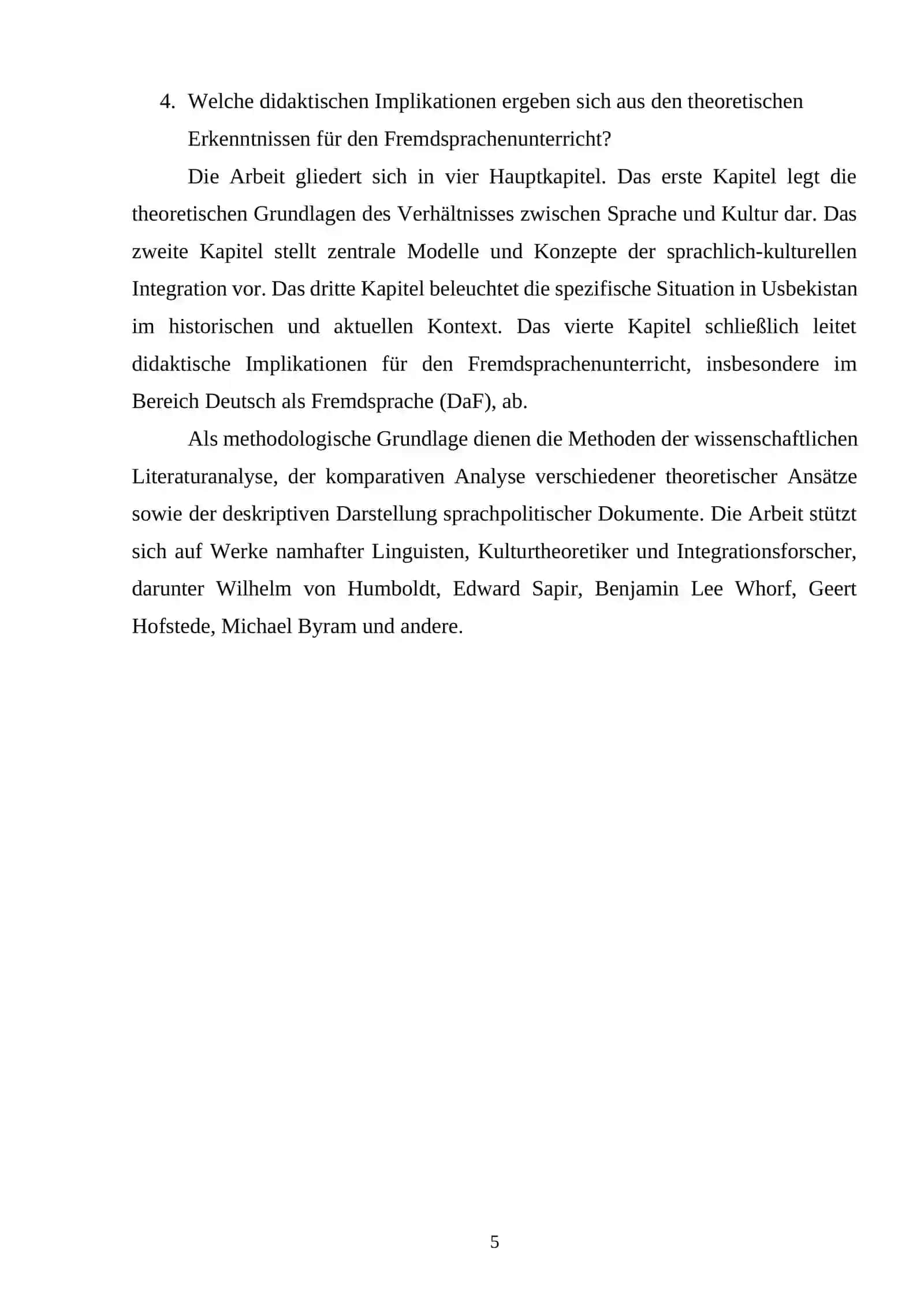 Sprache und Kultur – theoretische Aspekte der Integration 4