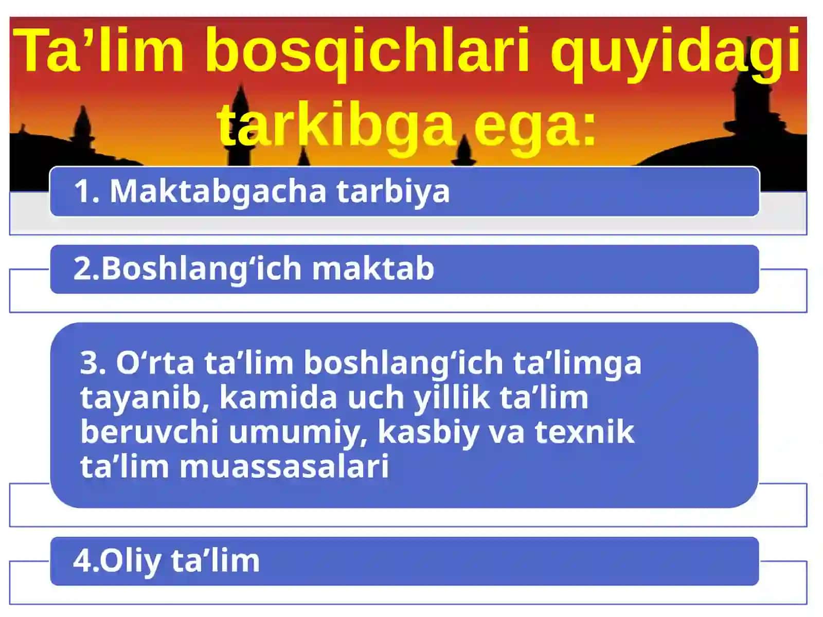 TURKIYA TA’LIM TIZIMINING O‘ZIGA XOS XUSUSIYATLARI 4