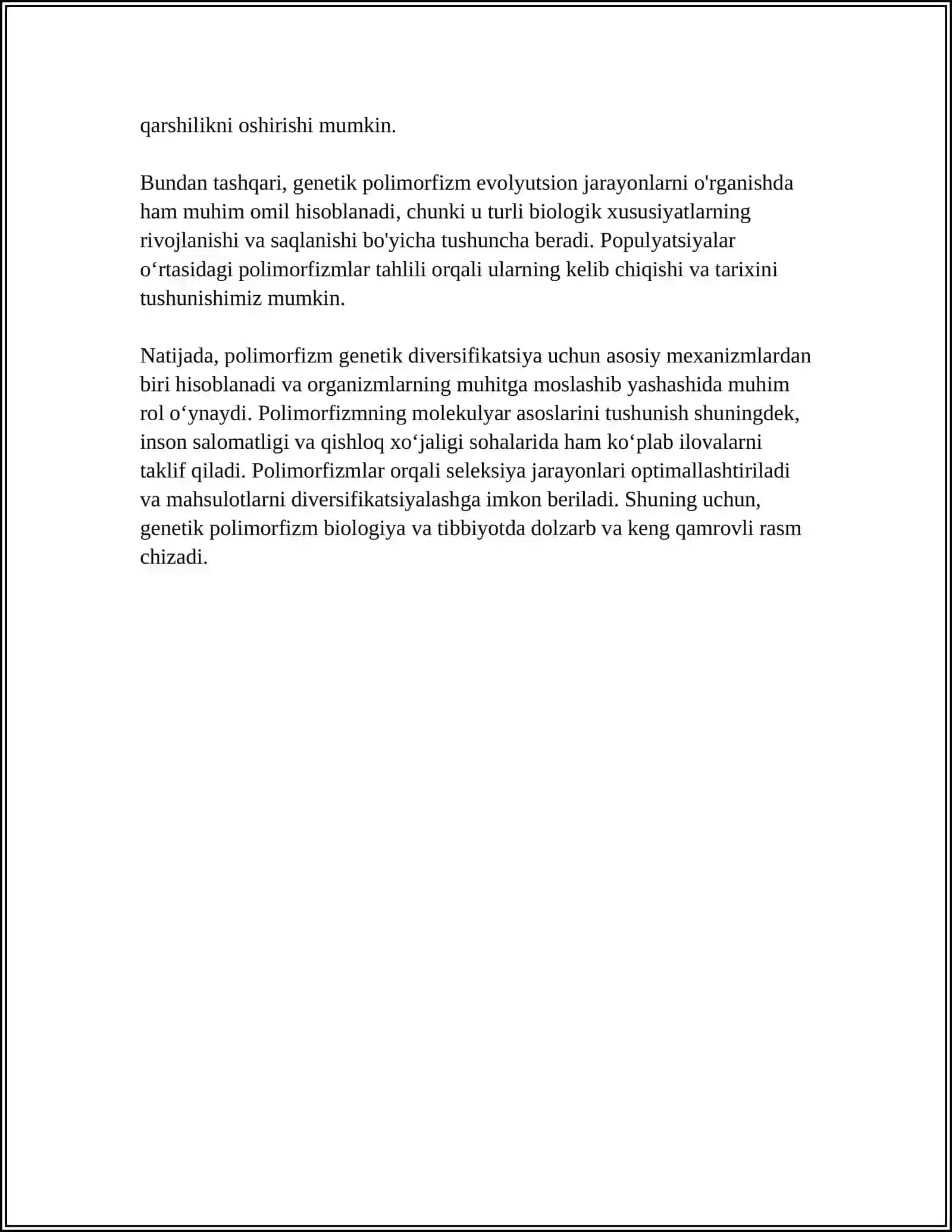 MUSTAQIL ISH Mavzu: POLIMIRFIZM 4