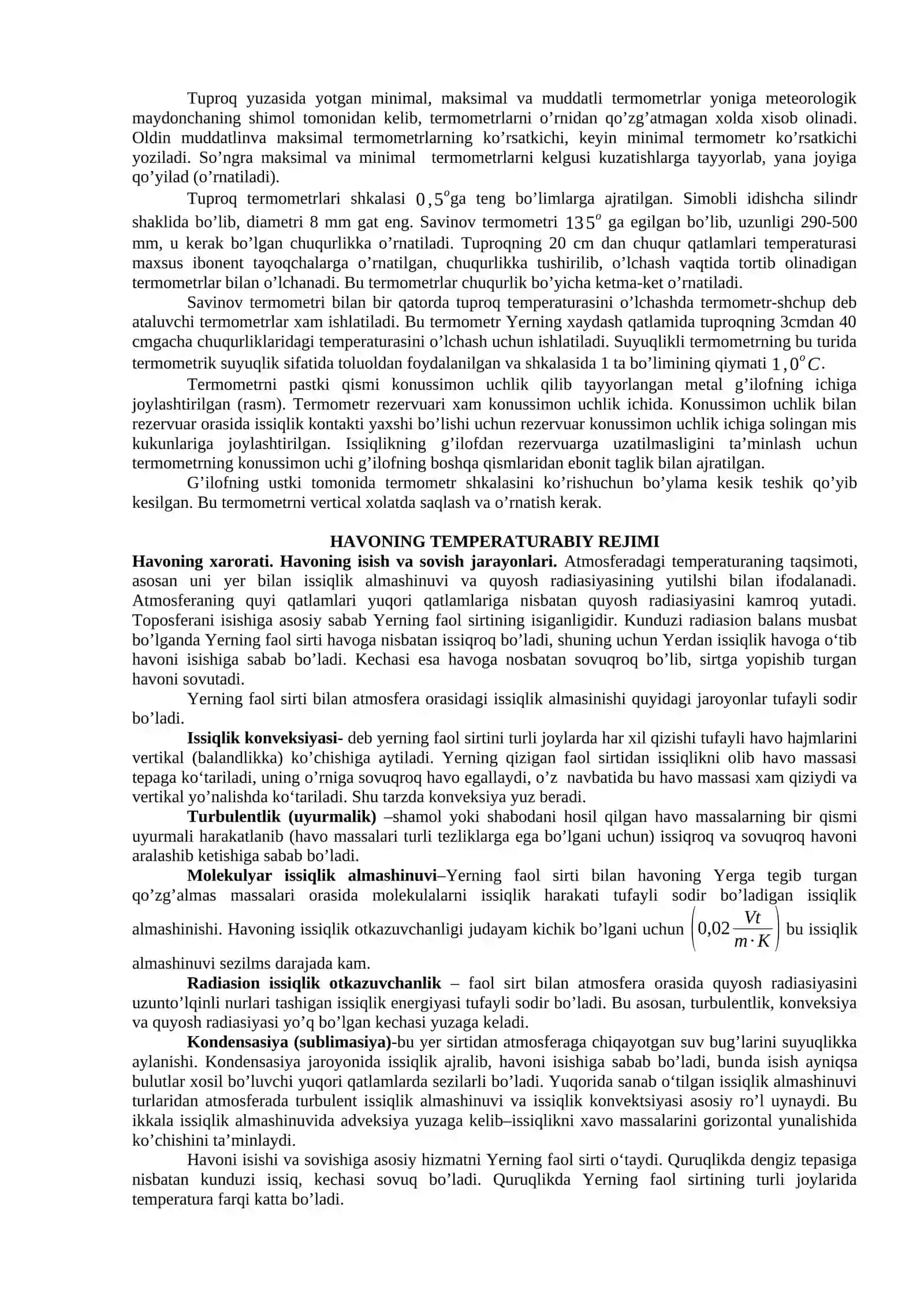 Tuproqning va havoning harorat rejimi 4