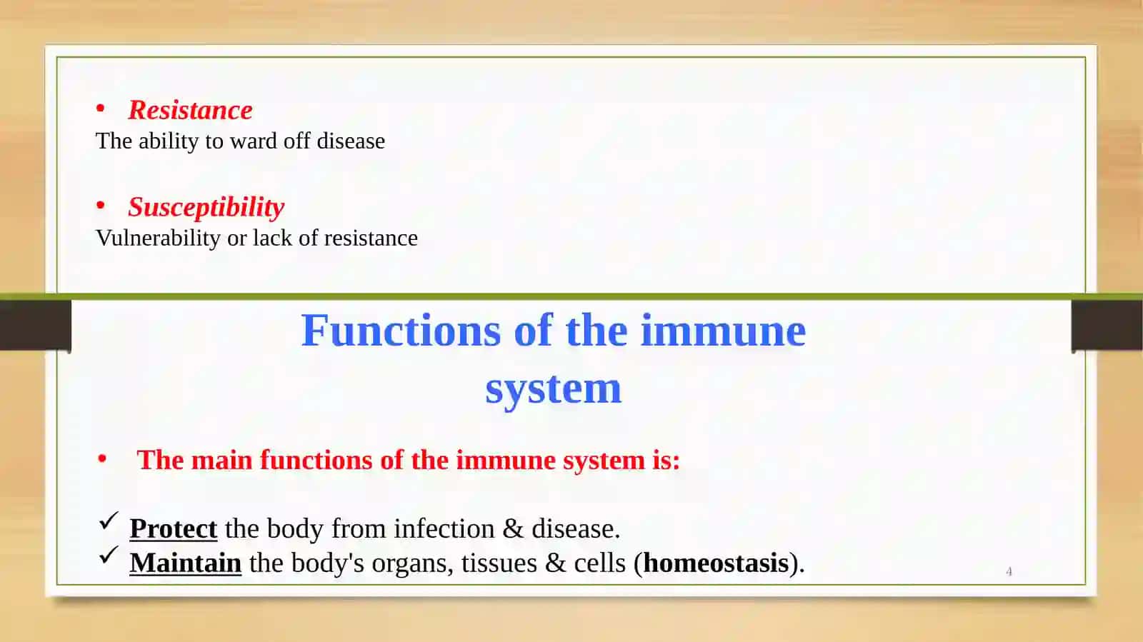 The Human Immune System 4