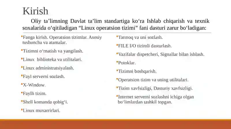Unix operatsion tizimlari 4