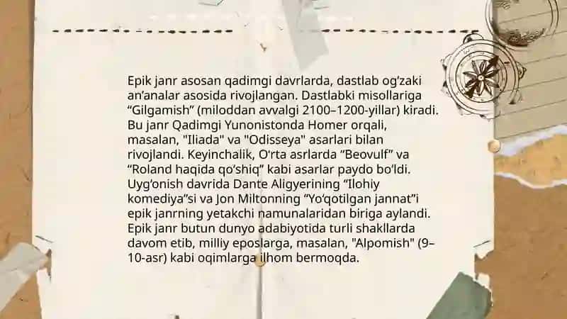 Epik asarlarni tahlil qilish metodikasi 4