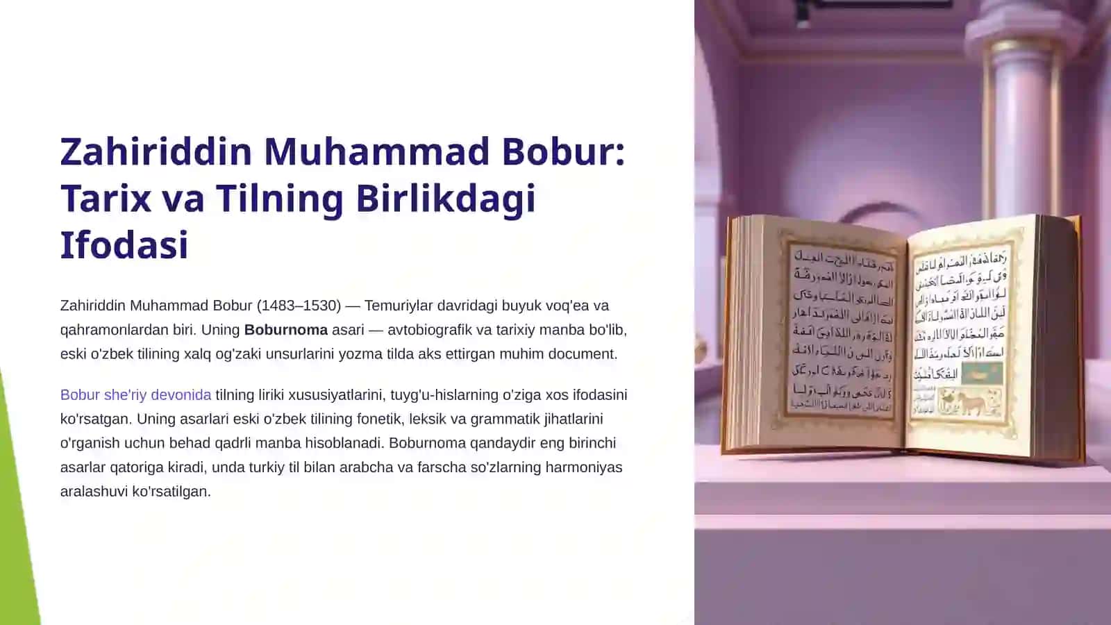 Eski O'zbek Tili va Uning Yozma Manbalarini O'rganish 4