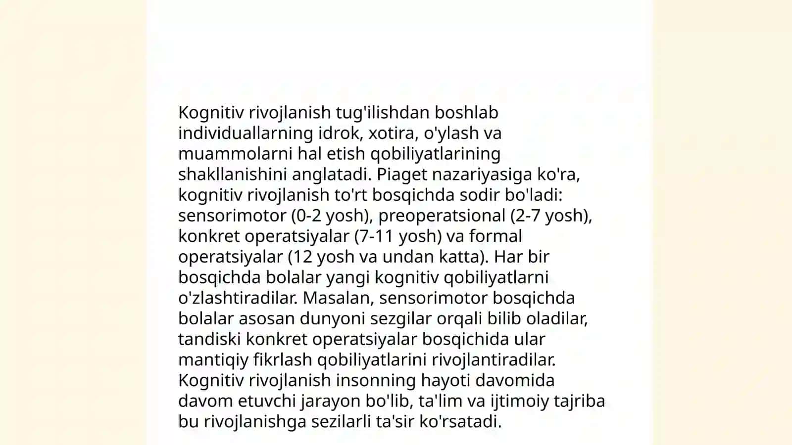 Chaqaloqlik davrida psixik rivojlanish 4