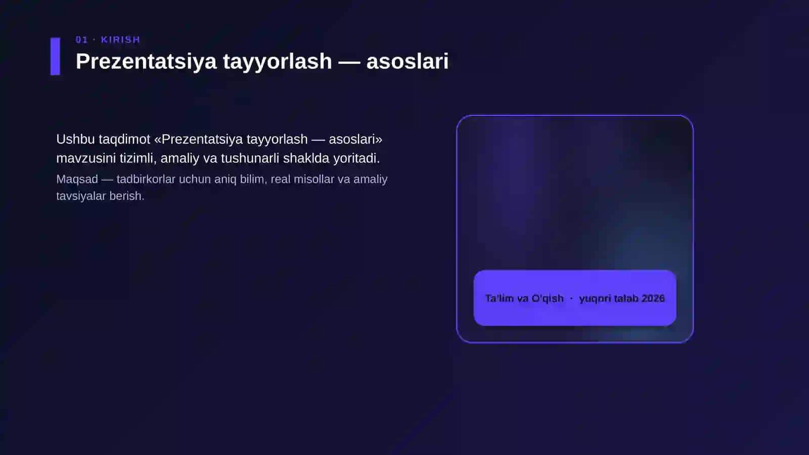 Prezentatsiya tayyorlash — asoslari 4
