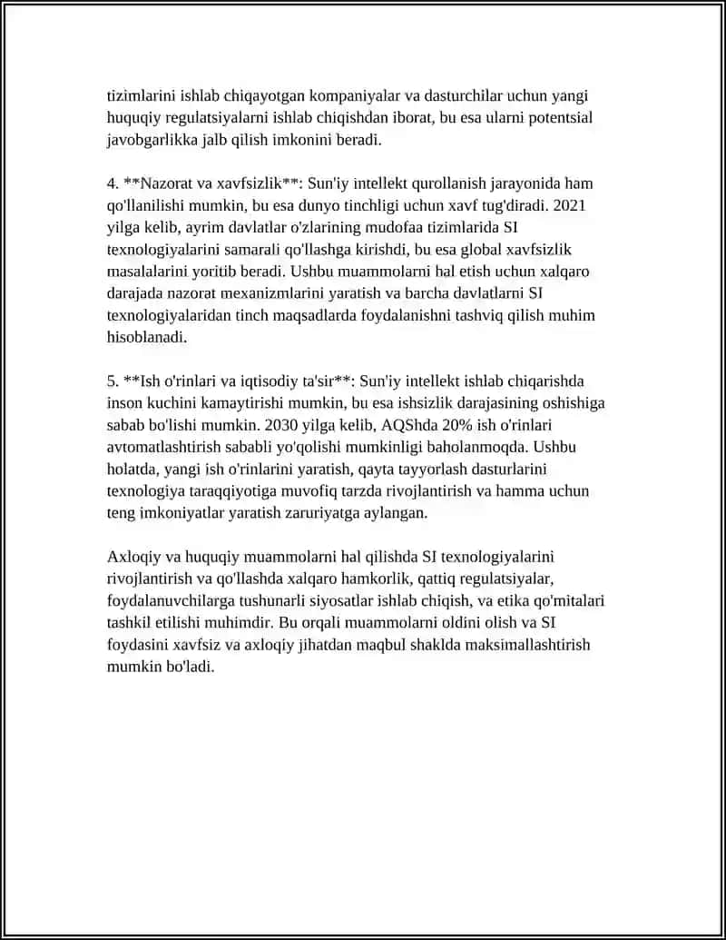 SUNIY INTELLEKT: MUAMMOLAR VA ISTIQBOLLAR 4