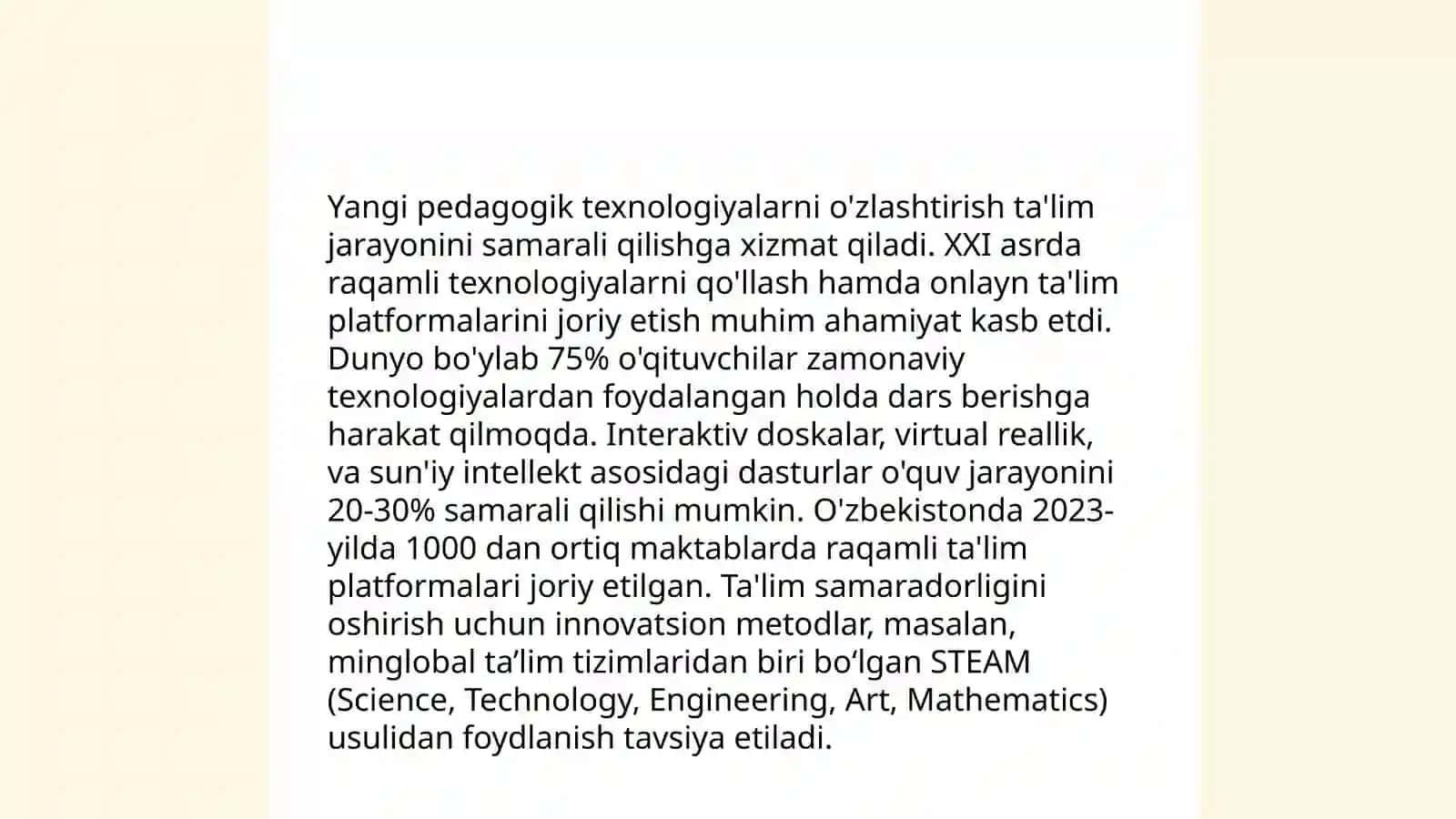 Ta'lim jarayonida innovatsion metodlarni qo'llash 4