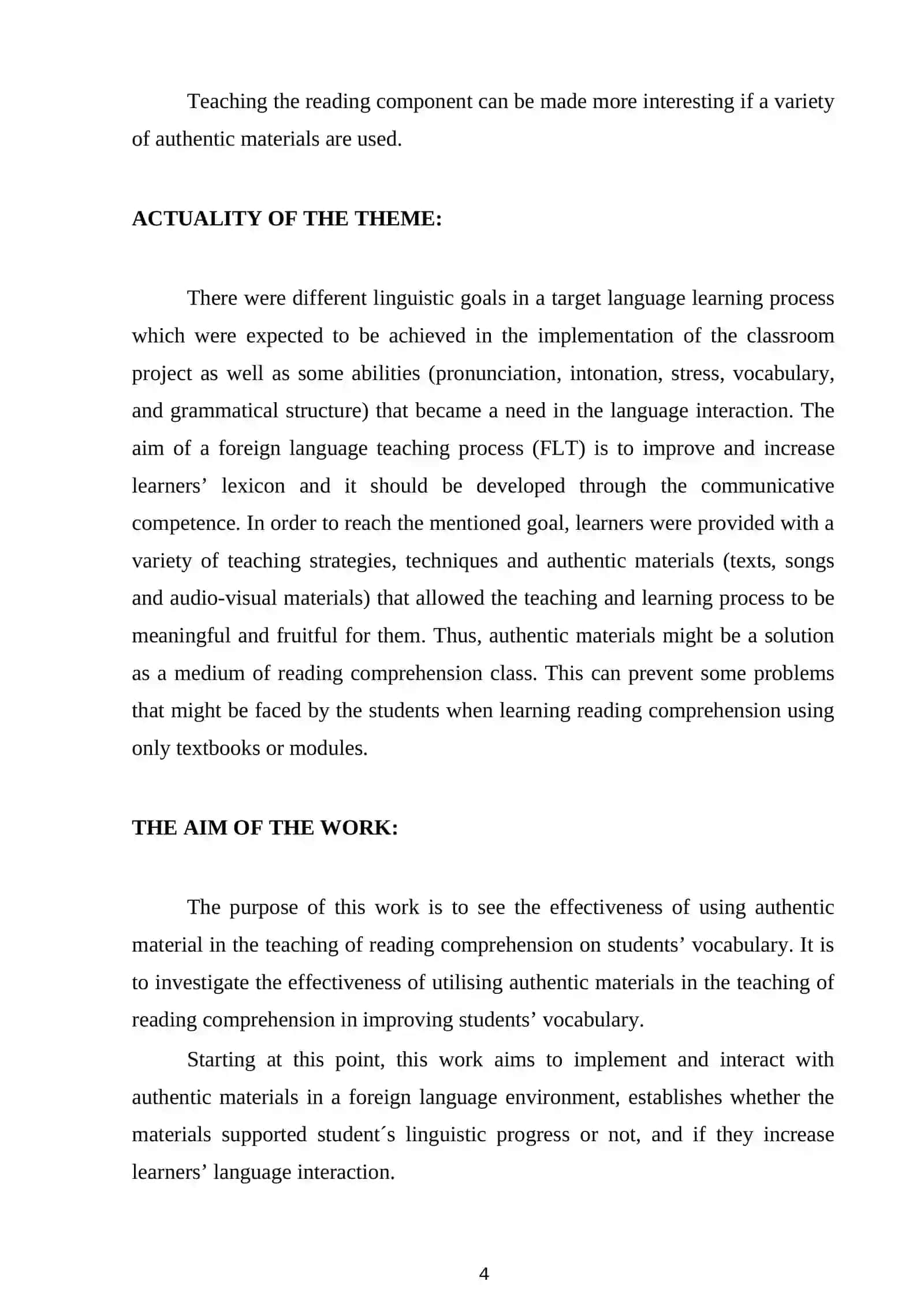 THE ROLE OF AUTHENTICITY 4