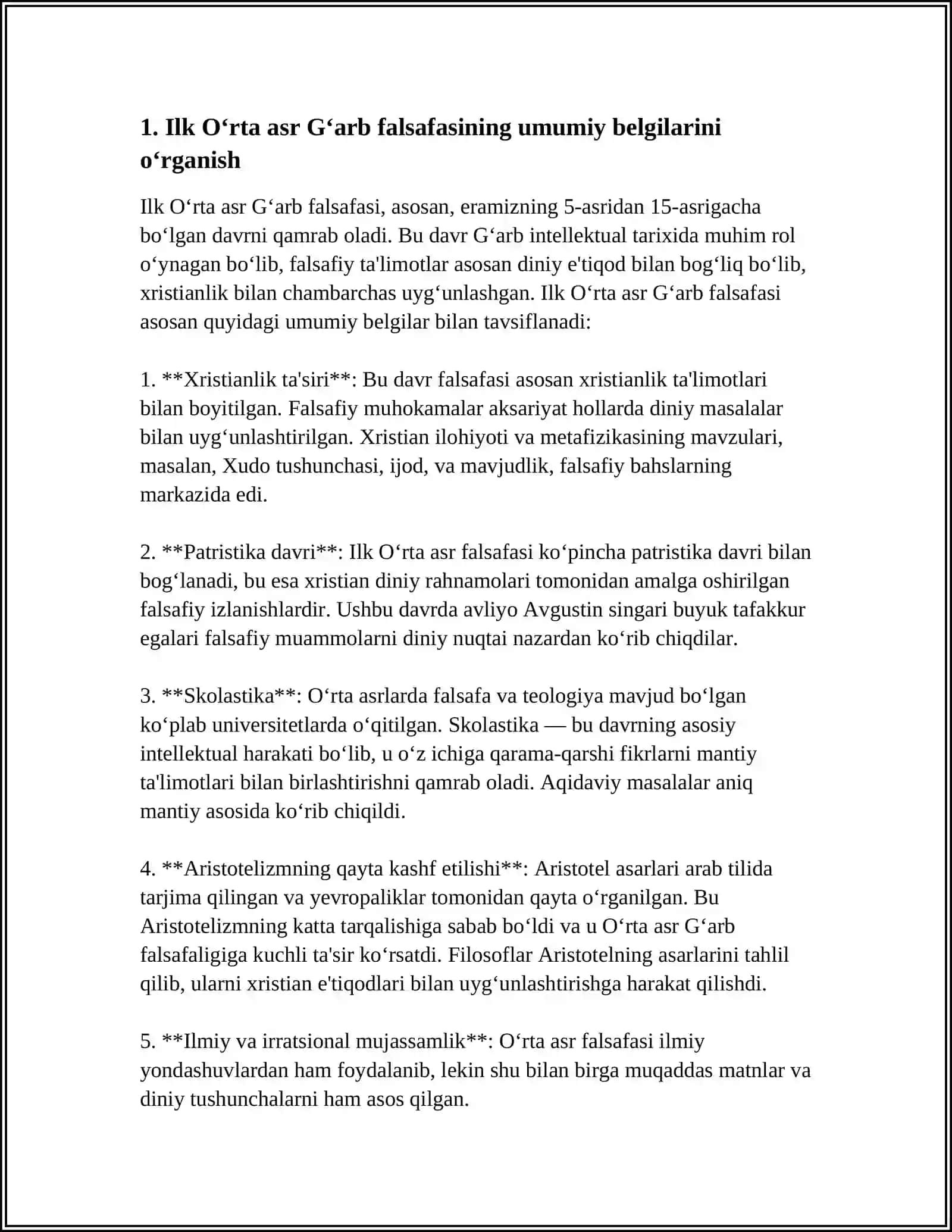 ILK O‘RTA ASR G‘ARB FALSAFASI RIVOJLANISHINING UMUMIY BELGILARI 4