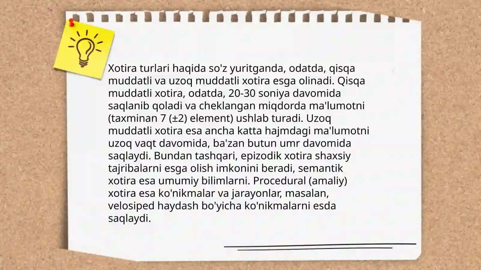 Xotira va uning turlari 4