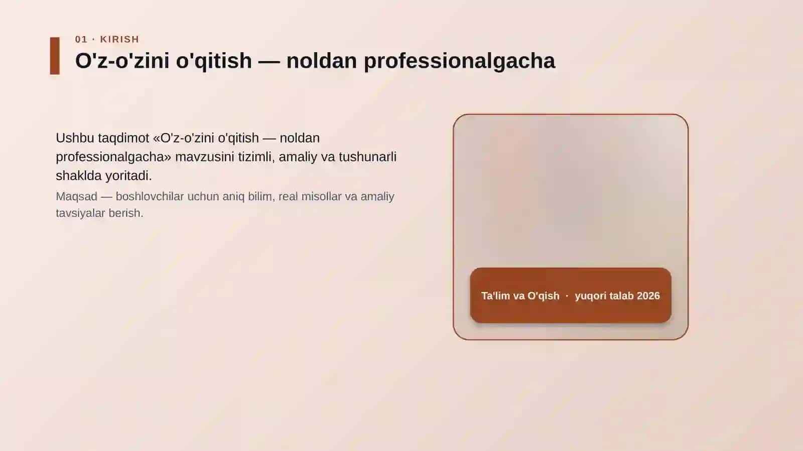 O'z-o'zini o'qitish — noldan professionalgacha 4