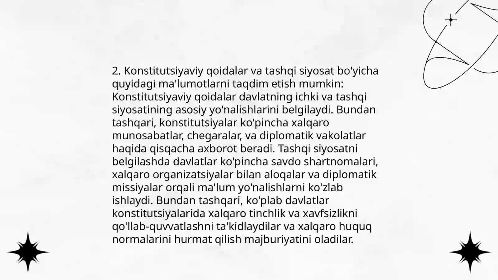 Tashqi siyosatning konstitutsiyaviy asoslari 4
