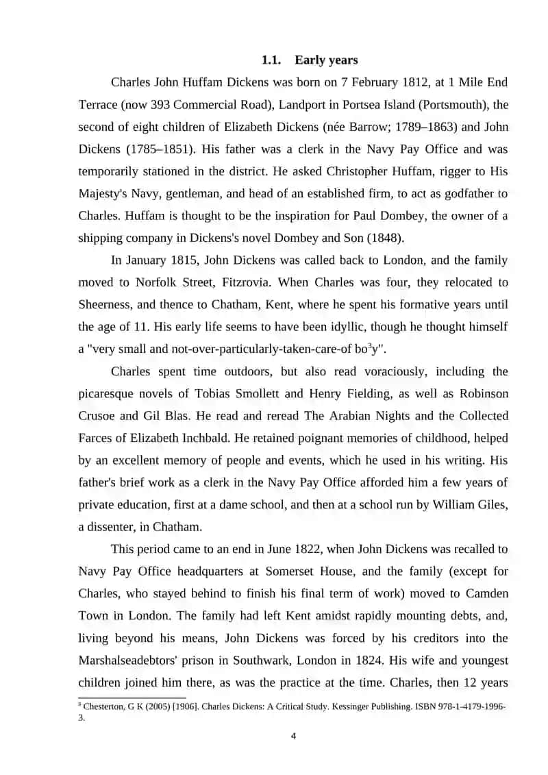 Problems of childhood and education in Ch. Dickens' works 4