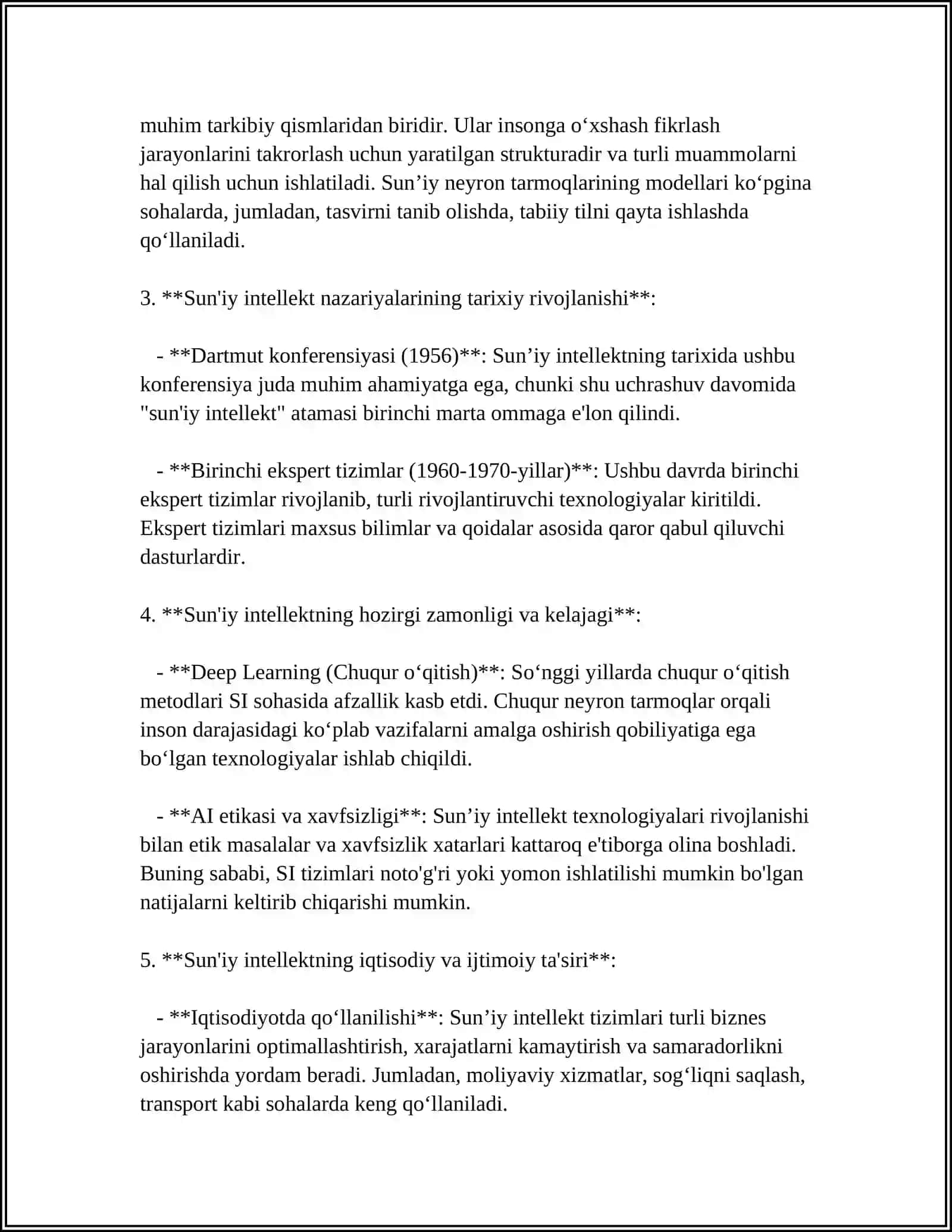 INTELLEKTUAL TIZIMLAR MODELLARI VA ALGORITMLARI 4
