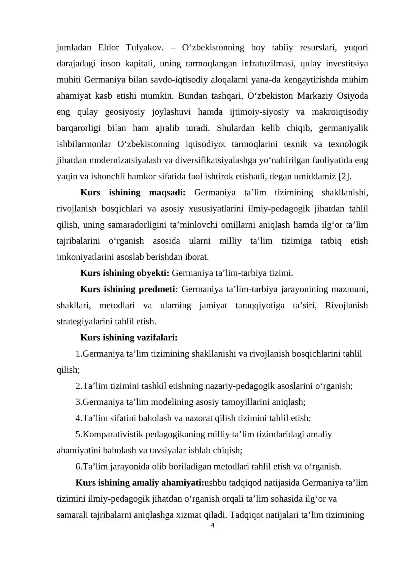 KOMPARATIVISTIK PEDAGOGIKA FANIDAN KURS ISHI 4