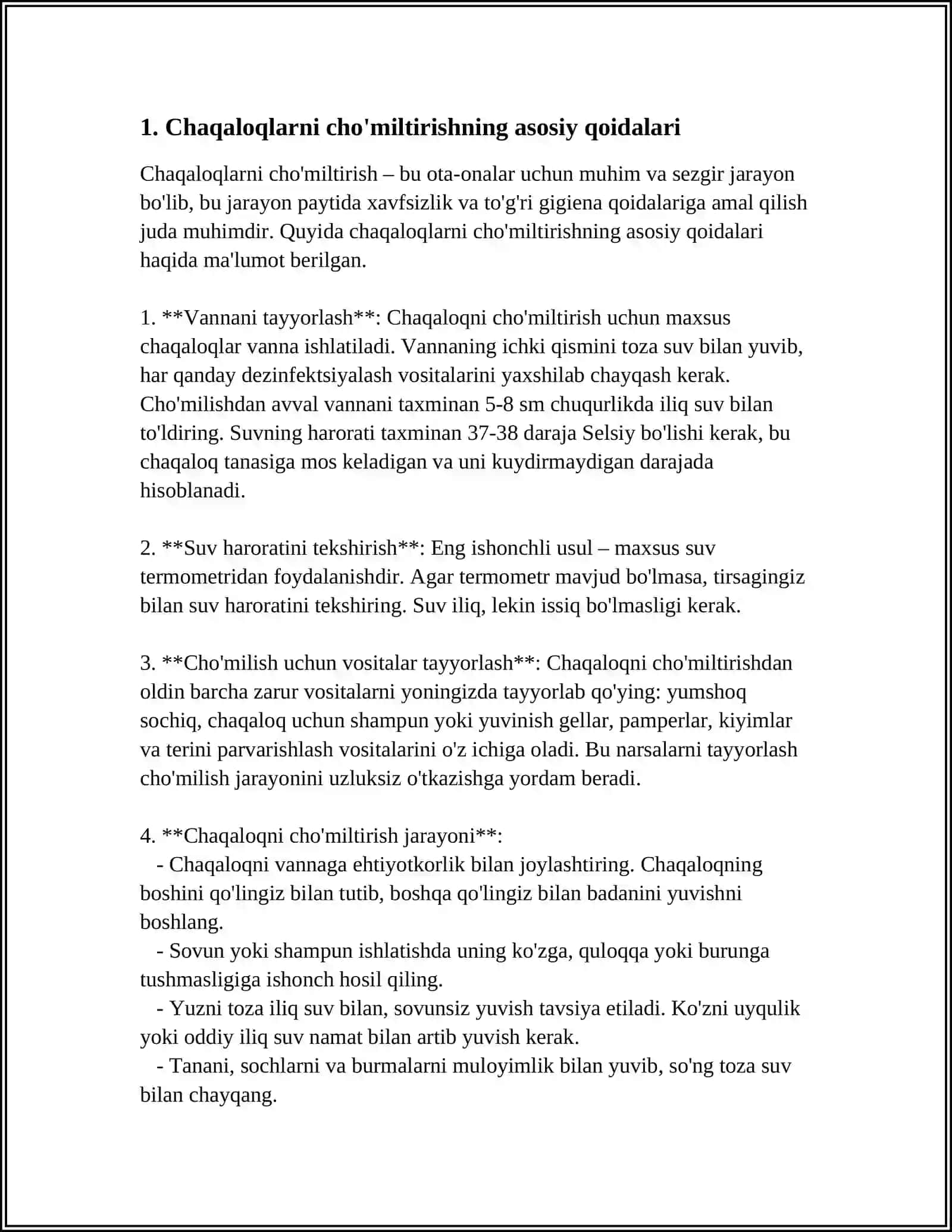 CHAQALOQLARNI CHO'MILTIRISH TEXNIKASI 4