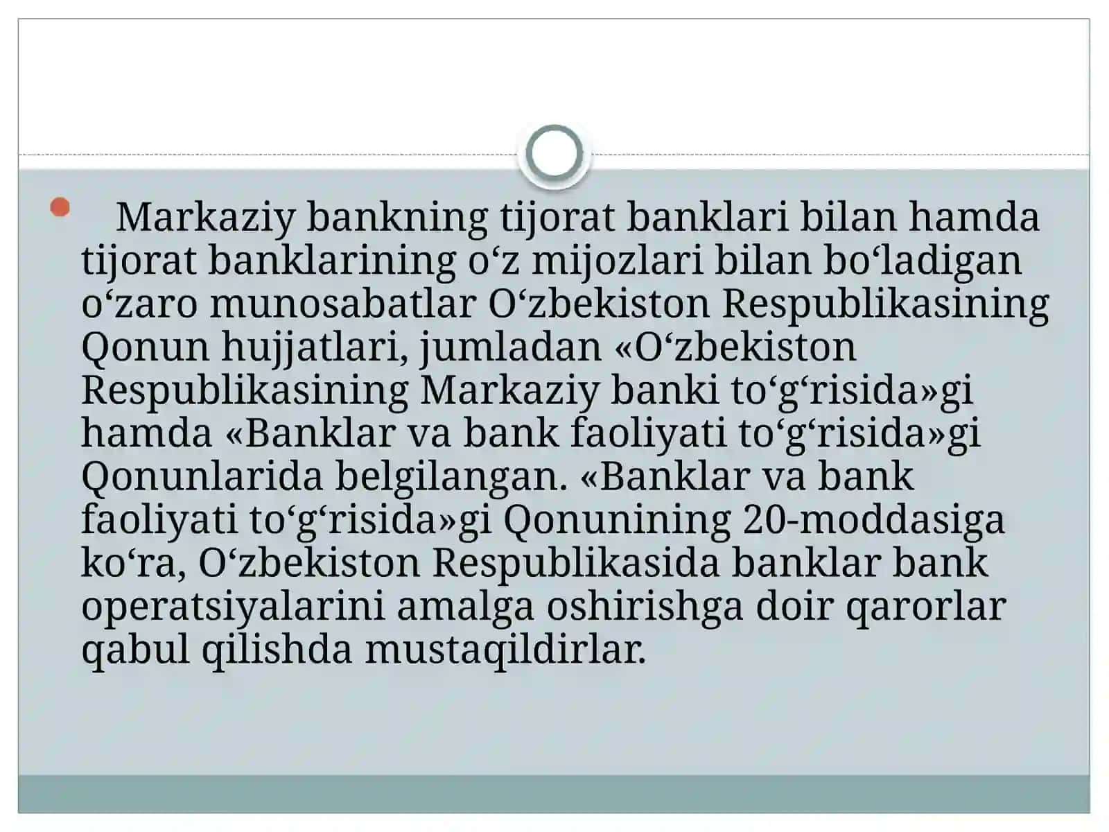 Banklarning xizmat turlari 4