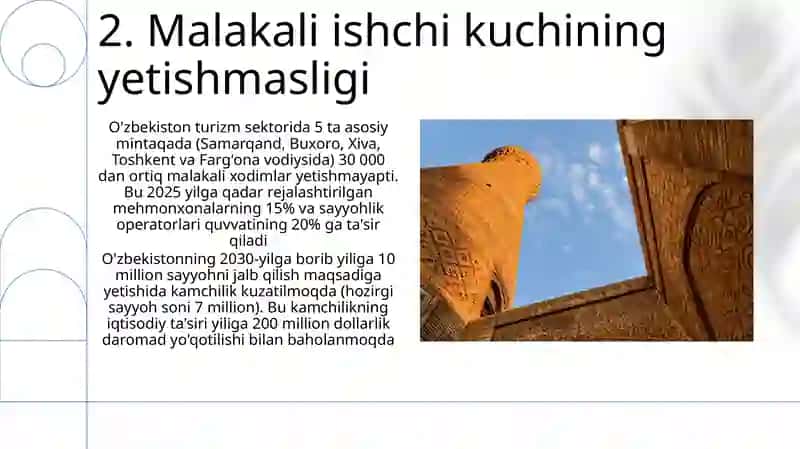 Turizm sohasidagi kamchiliklarni bartaraf etish 4
