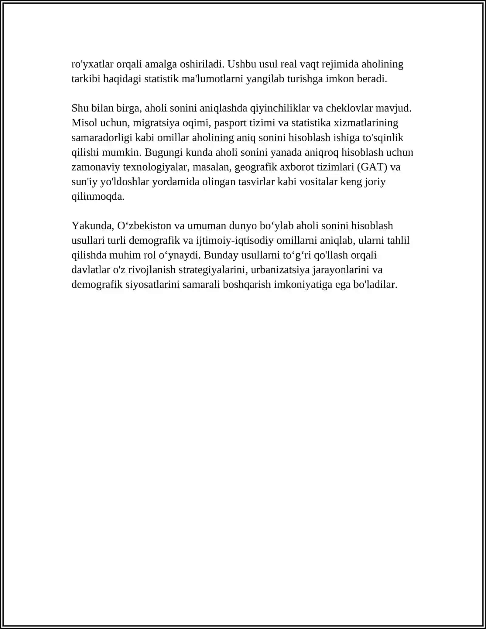 POPULATSION STATISTIK METOD 4