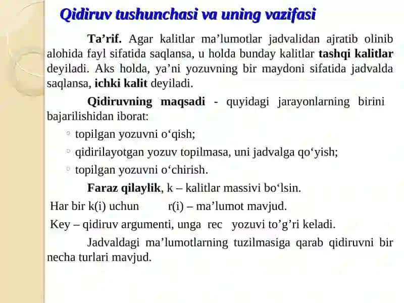 Ma’lumotlarni qidirish usullari 4
