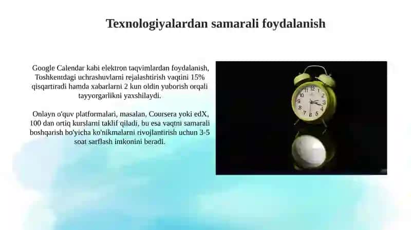Vaqtni boshqarish ko'nikmalari 4