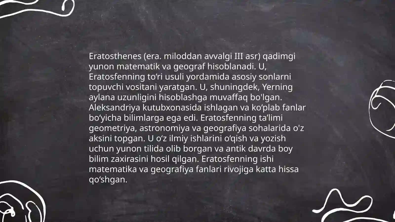 Eratosfen hayoti va ijodi 4