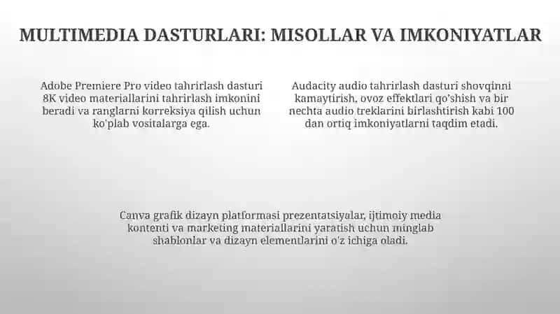 Multimedia vositalari va ularning ahamiyati o‘rganish 4