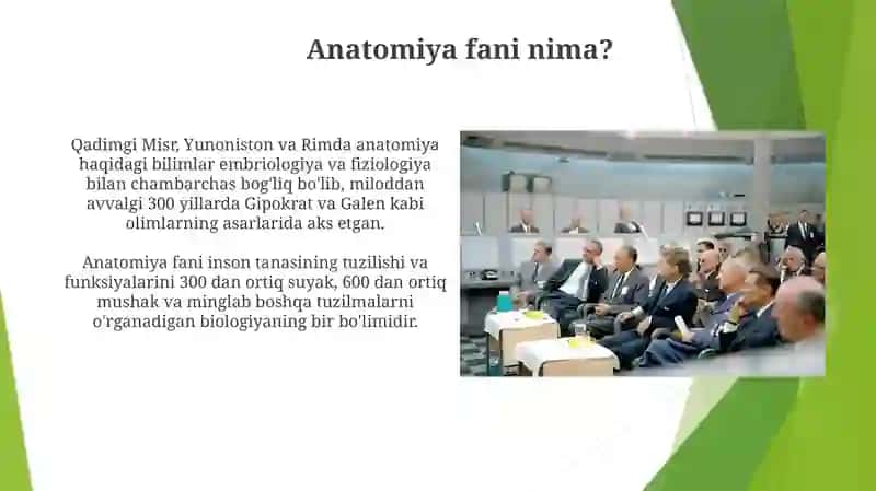 Anatomiya fanning kirish qizmi va tarixi 4