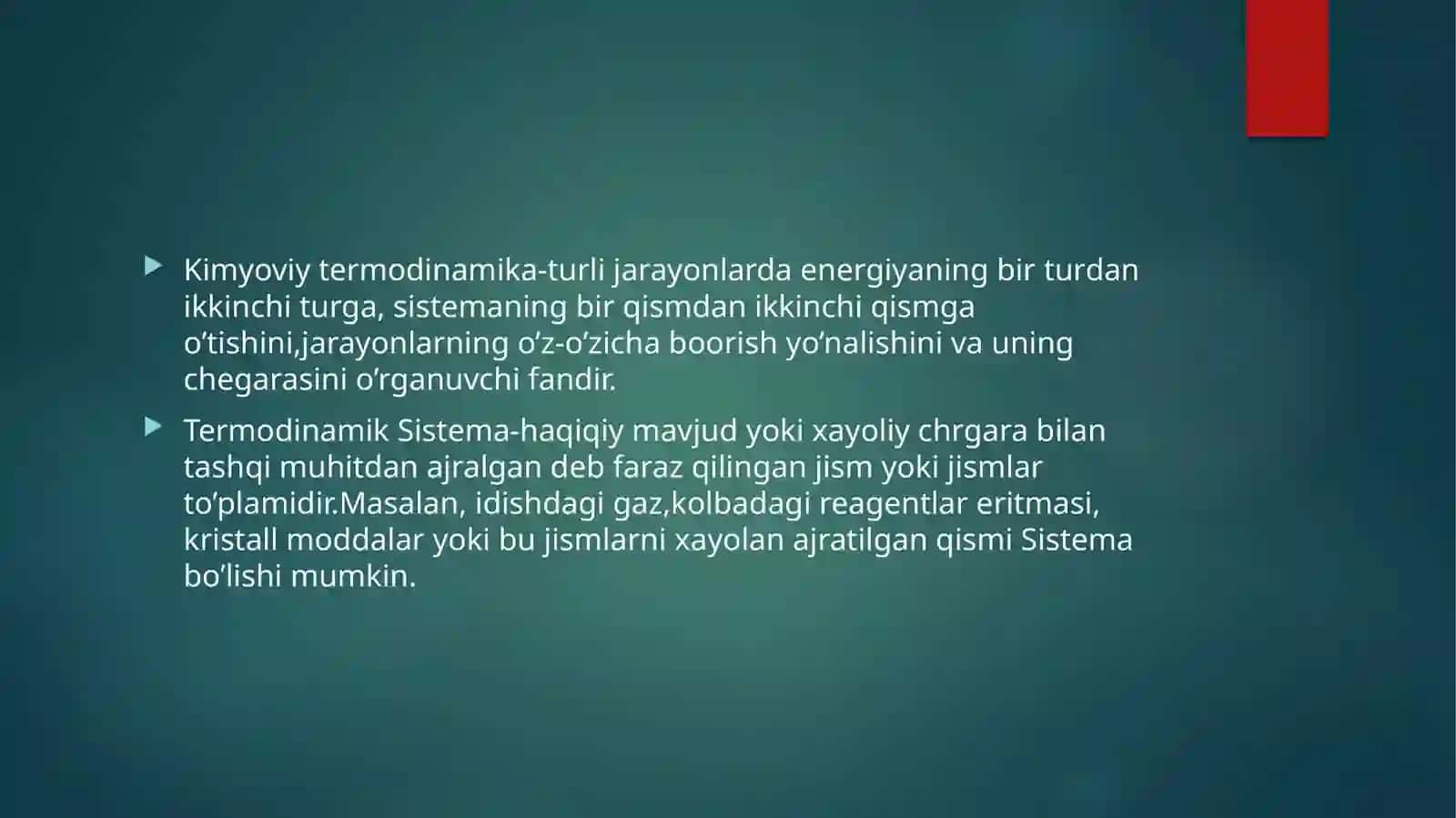 Kimyoviy termodinamika asoslari 4