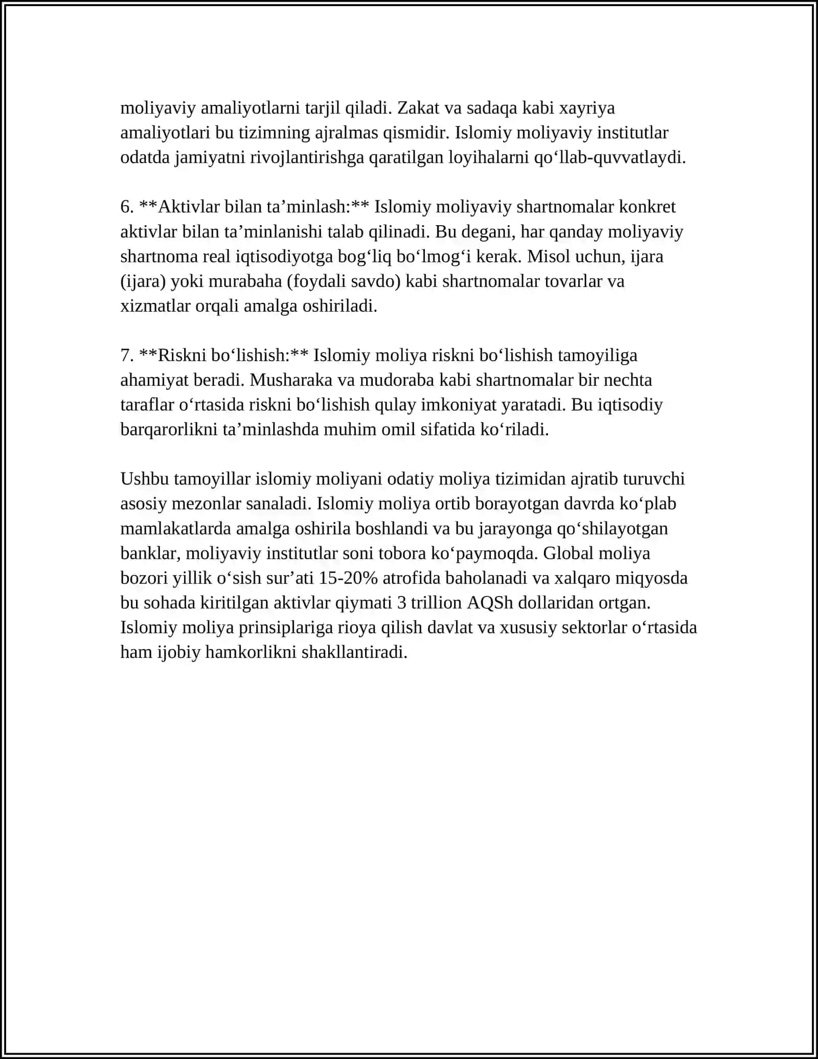 ISLOMIY MOLIYA TIZIMIDA QARZ VA KREDITNING ROLI 4
