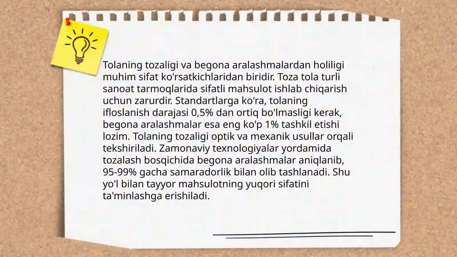 Paxta tolasining sifatini belgilovchi standartlar 4