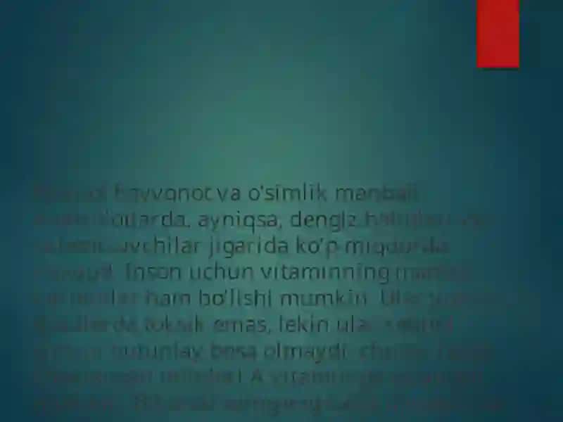Yog’da eruvchan vitaminlar 4
