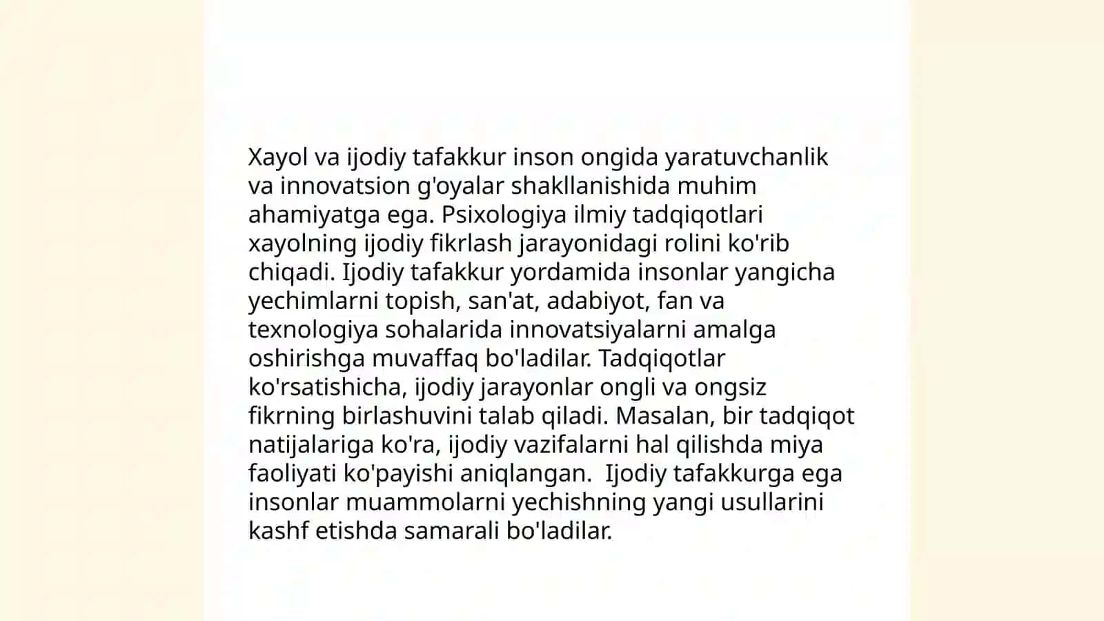 Xayol jarayonlari xayol turlari 4