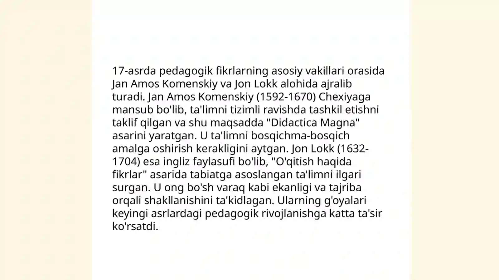 17-asrda tarbiya maktablarining paydo bo‘lishi 4