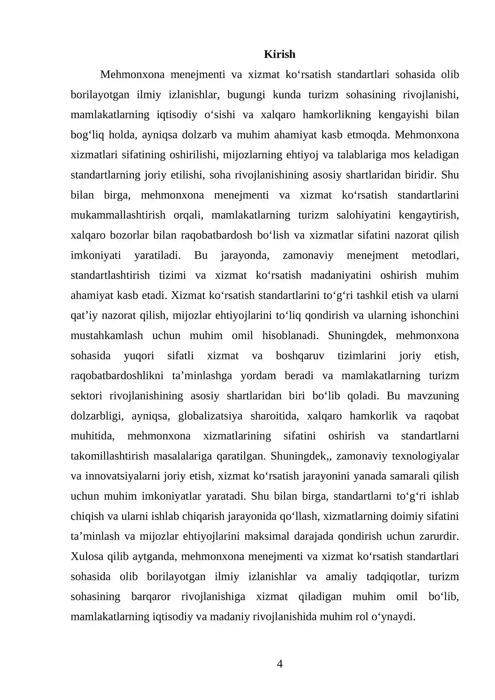 MEHMONXONA MENEJMENTI VA XIZMAT KOʻRSATISH STANDARTLARI 4