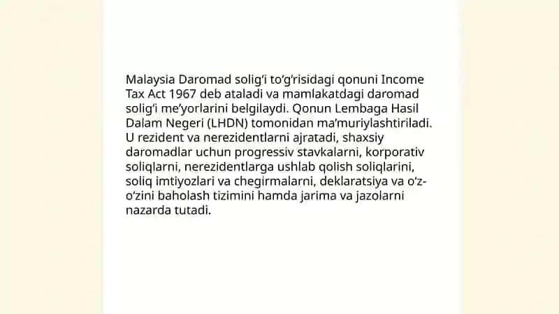 Malayziya Soliq Tizimi 4