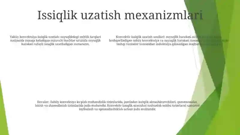 Tabiiy Konveksiyada Issiqlik Berilishi 4