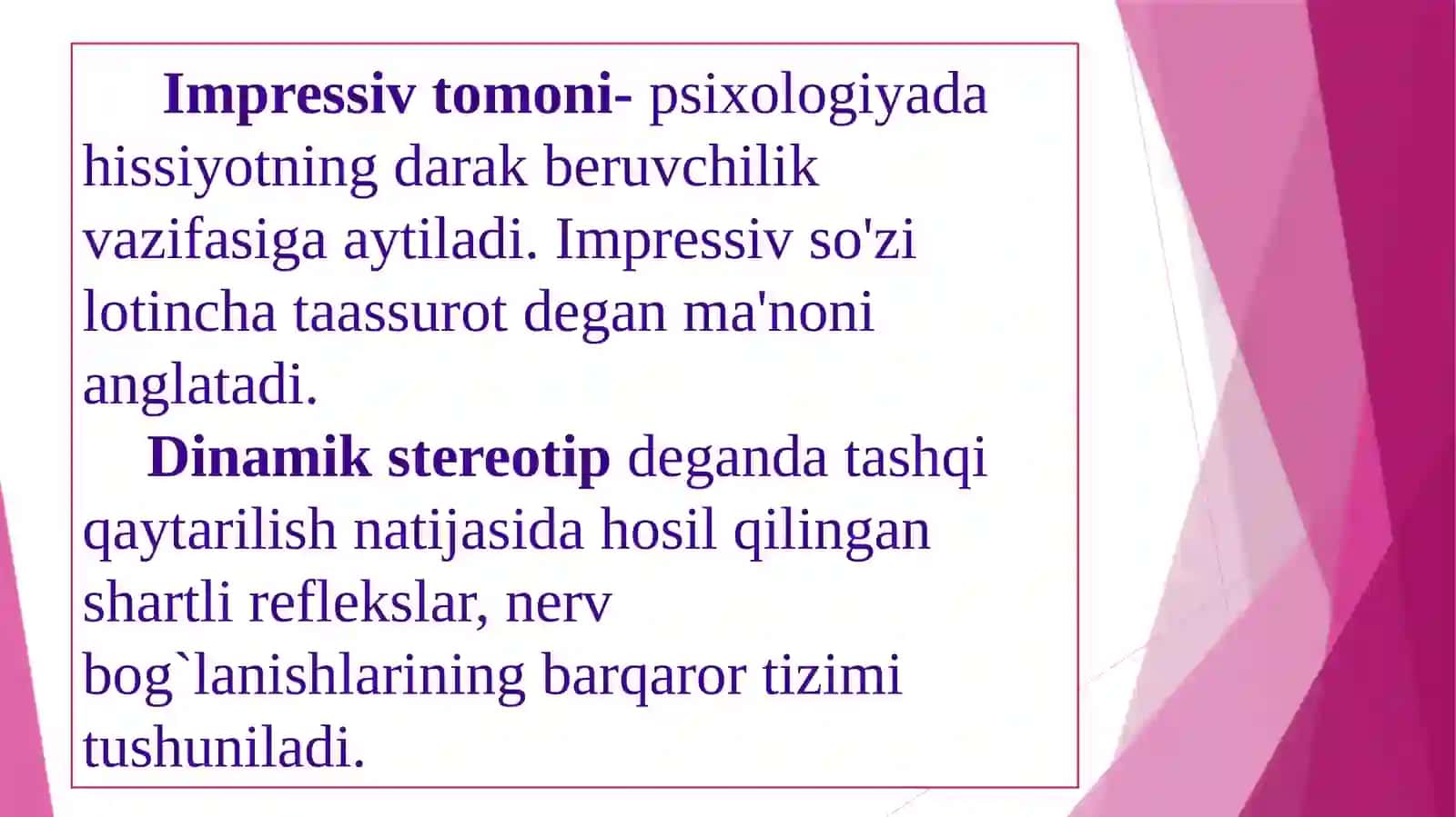 Shaxsning hissiy va irodaviy soxasi. 4