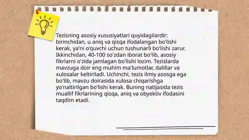 Tezis va uning mohiyati 4