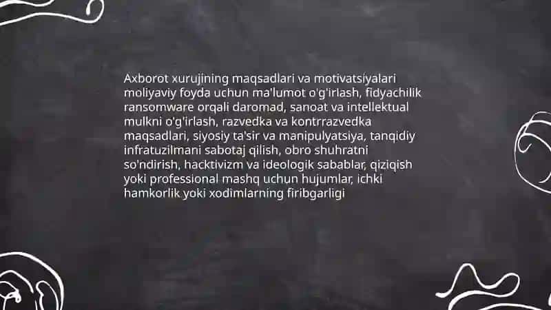 Axborot xuruji, axborot va g'ayri axborot. 4