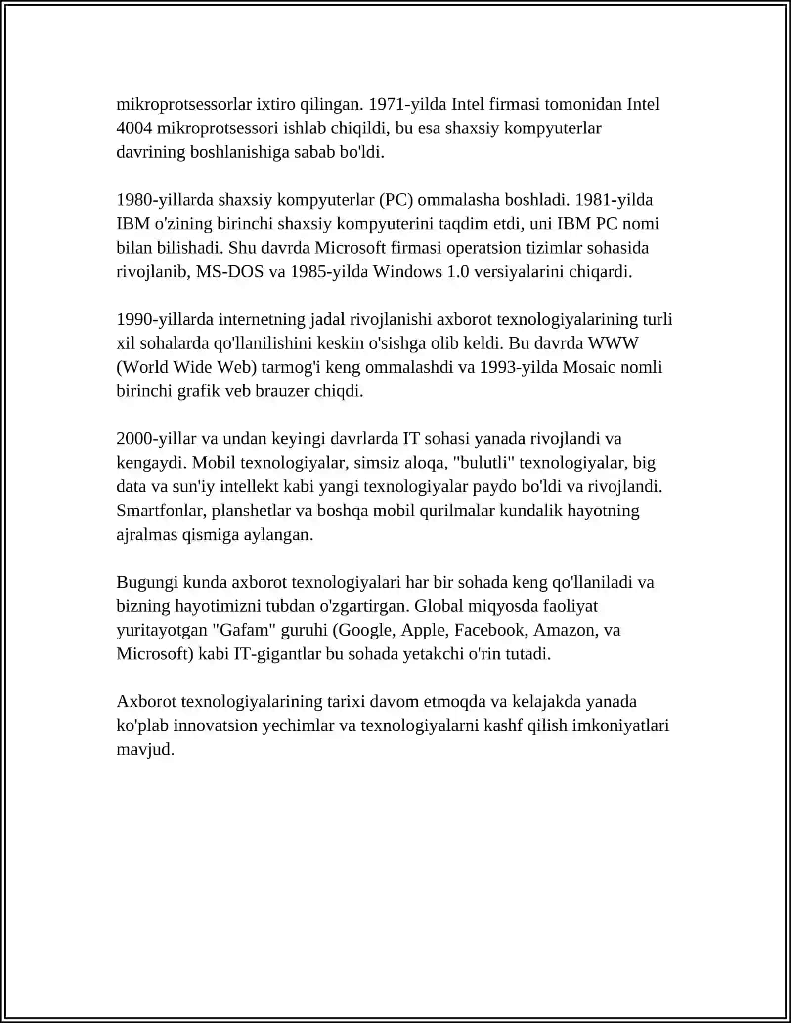 AXBOROT TEXNOLOGIYALARINING INFRATUZILMASI 4