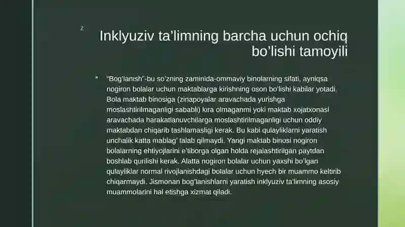 Inklyuziv ta’limning e’tirof etilishi tamoyili 4