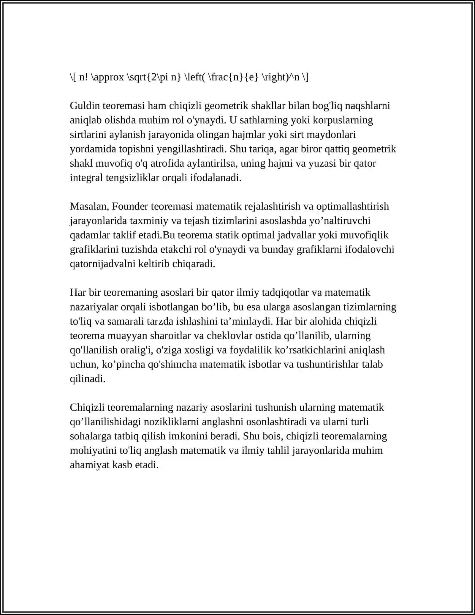 CHIQIZLI TEOREMALAR VA ULARNI YECHISH USULLARI 4